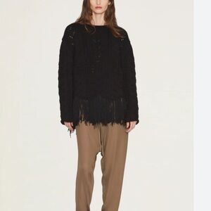 Fill De Vie 100% Wool Sweater, Made/Imported fm Bolivia Oversized Cableknit Sz S